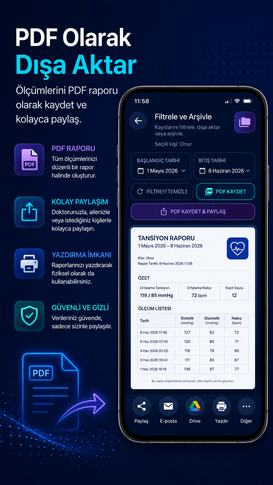 Tansiyon Takip ekran 5